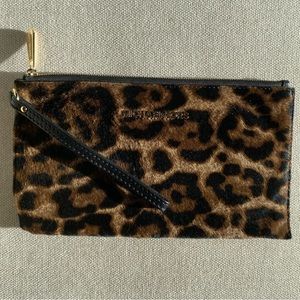 Michael Kors leopard clutch.